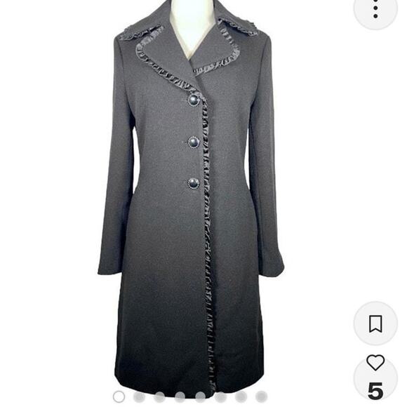 Express design studio - long black cashmere wool coat - Picture 4 of 8